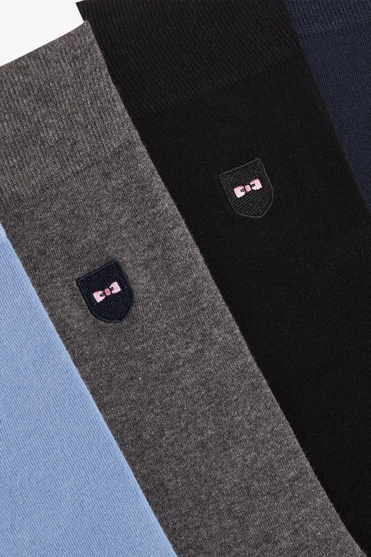 Set of four pairs of plain socks