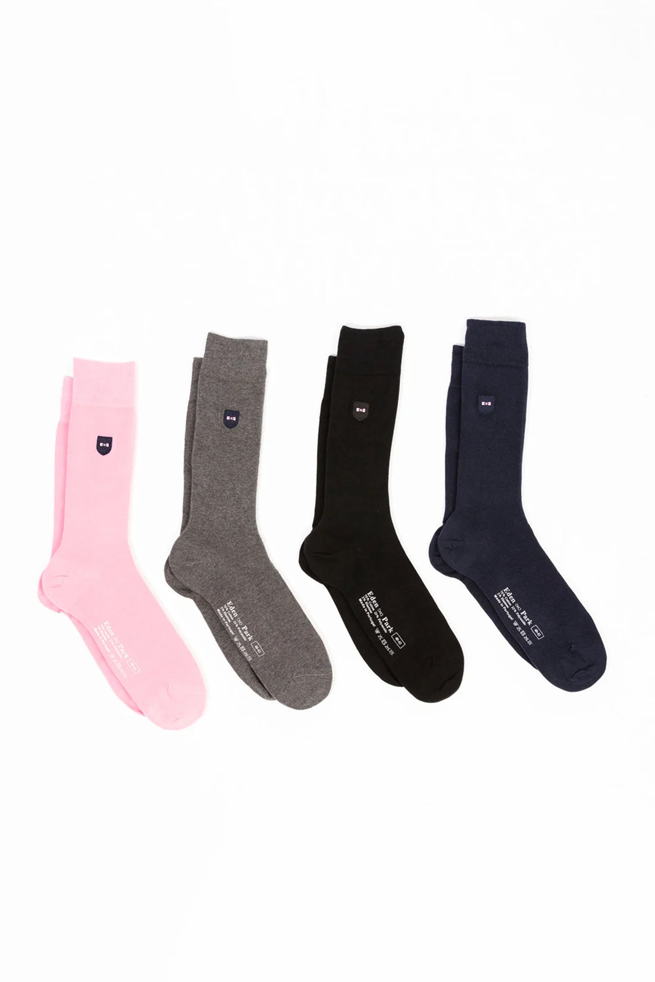 Set of four pairs of plain socks