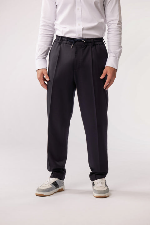 Pantalon en laine bleu marine Eden Park x Racing 92 - Image 2