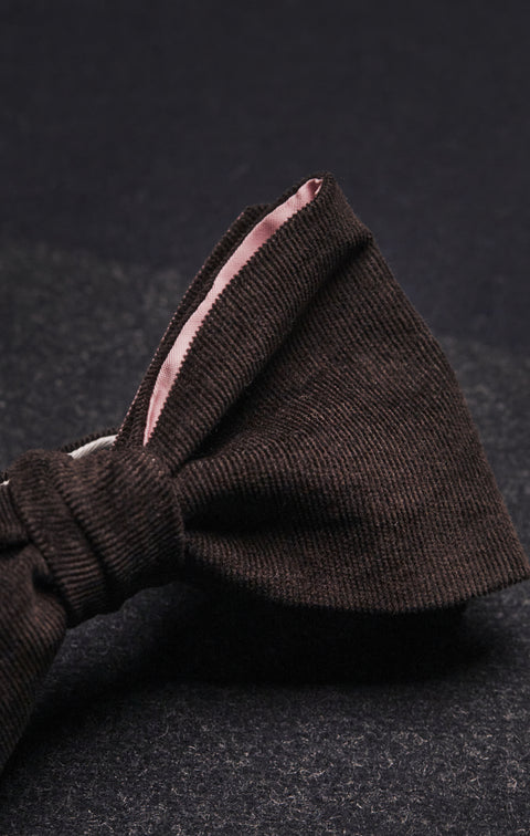 Nœud papillon en velours marron upcyclé Pap'Atelier - Image 3