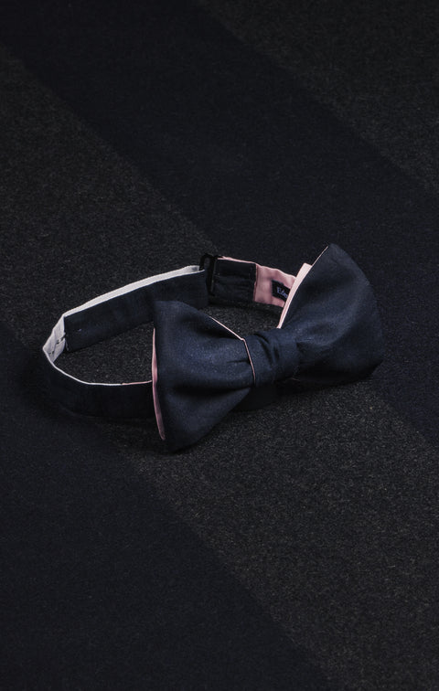 Nœud papillon marine upcyclé Pap'Atelier - Image 2