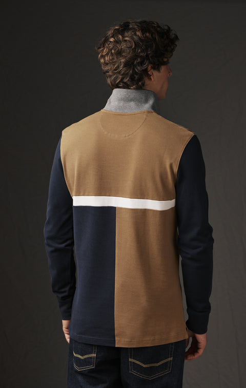 Maillot à manches longues en jersey camel upcyclé Pap'Atelier - Image 3