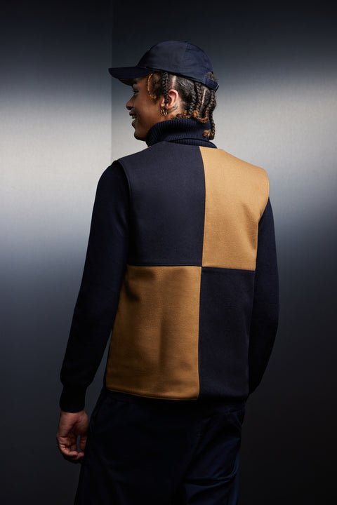 Gilet sans manches bicolore upcyclé Pap'Atelier - Image 2