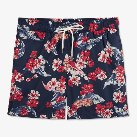 Swim shorts with exclusive Hawaiian print - Image 1
