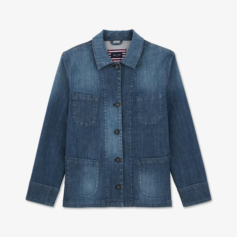 Blue cotton overshirt - Image 2