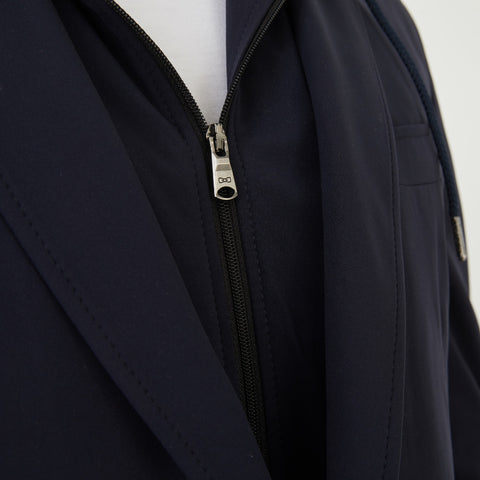 Dark blue blazer with removeable sweatshirt layer. - Image 3