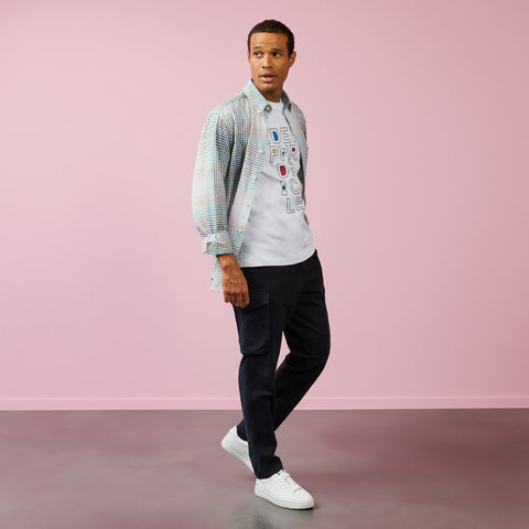 Multicolour tie dye checked shirt - Image 3