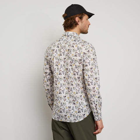 Slim fit shirt with a floral print - Image 3