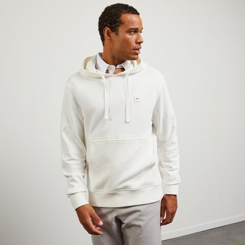 Plain white sweatshirt with hood - Image 2