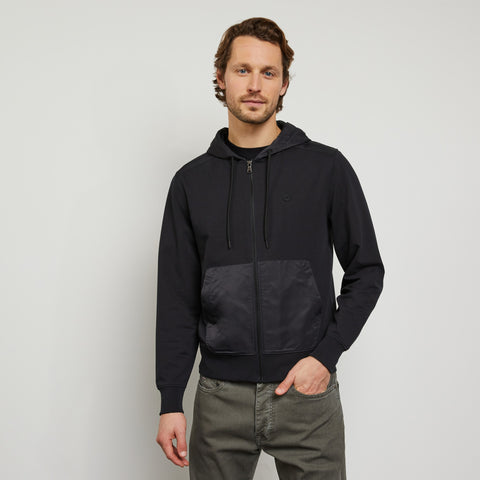 Black zipped sweatshirt with hood - Image 3