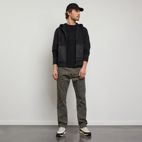 Black zipped sweatshirt with hood - Image 1