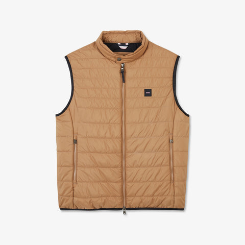 Beige sleeveless puffa jacket - Image 2