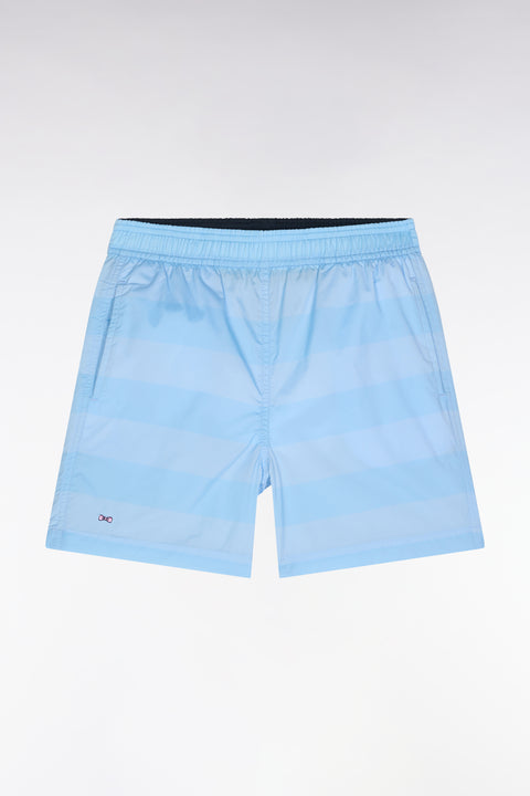 Striped sky blue children's swimsuit - Image 1