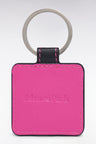 Pink leather keychain