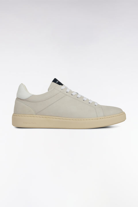 Yellow suede leather low-top sneakers - Image 1