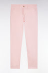 Pink straight-cut stretch cotton pleat-free chinos