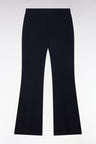 Straight cut navy virgin wool trousers