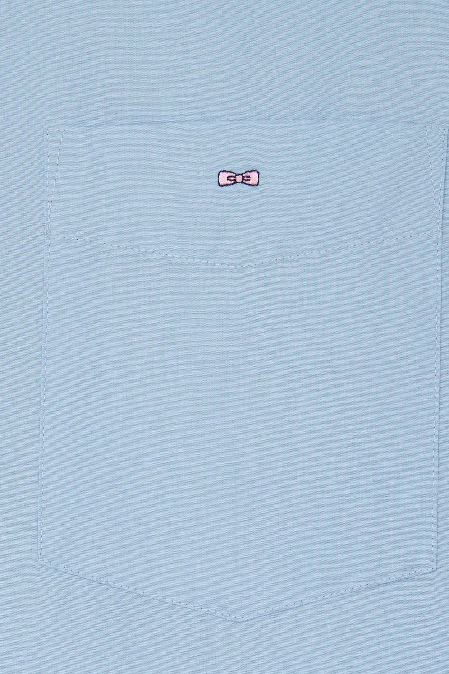 Regular plain sky blue cotton poplin shirt