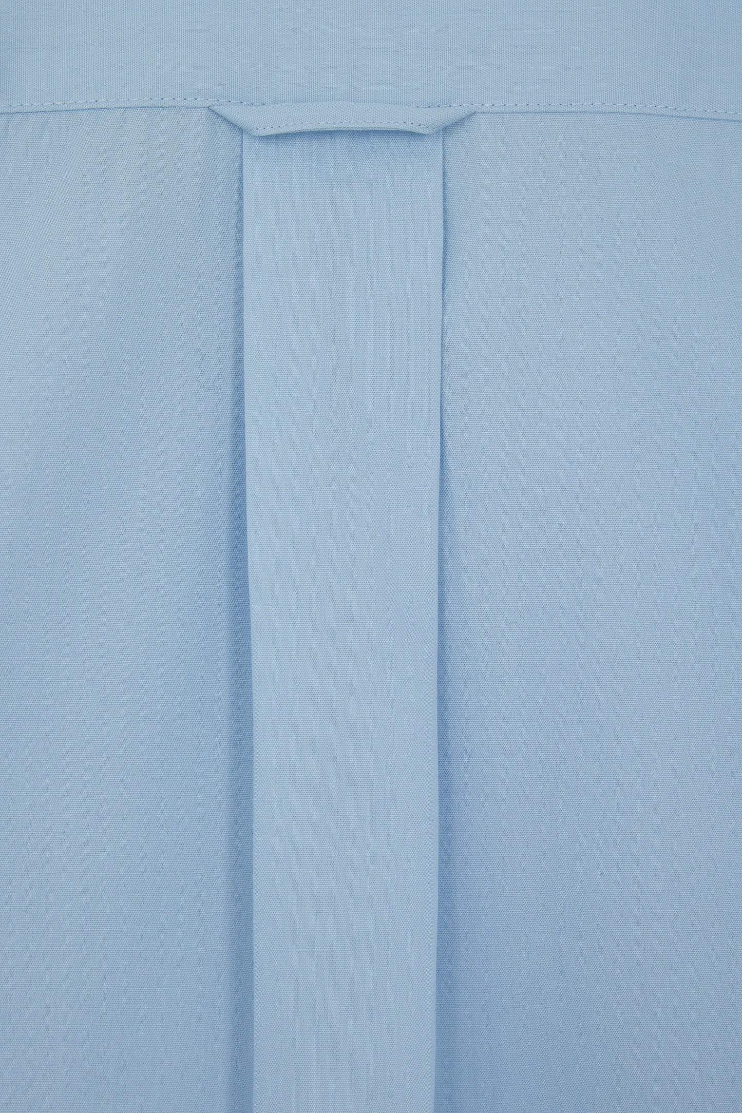 Regular plain sky blue cotton poplin shirt