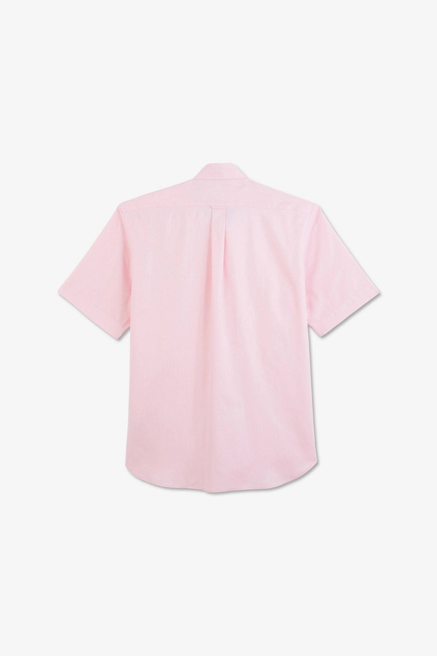 Short sleeved pink cotton shirt