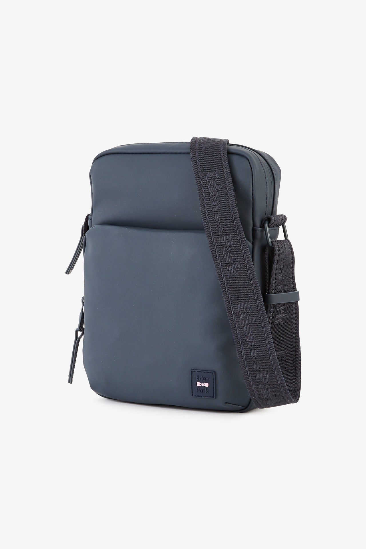 Dark blue rubber messenger bag