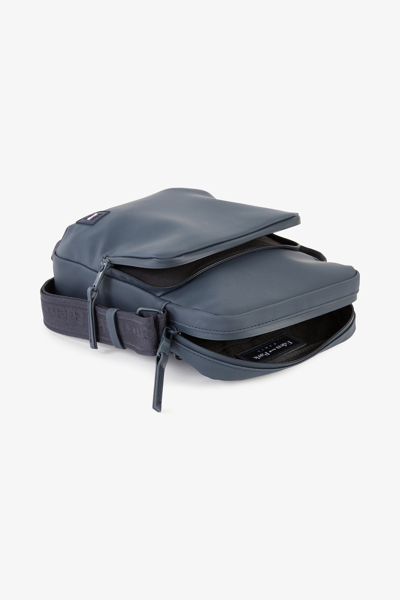 Dark blue rubber messenger bag