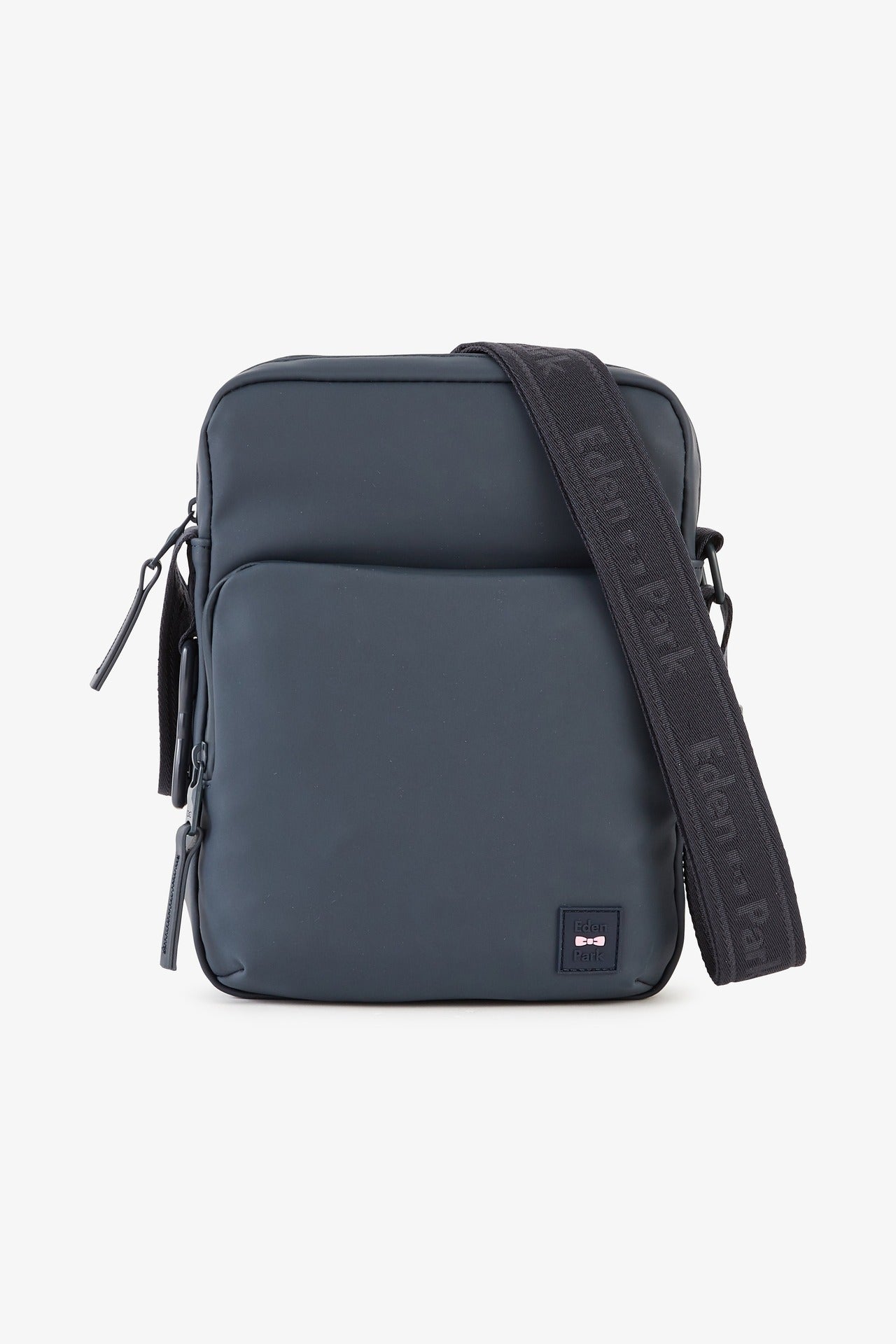 Dark blue rubber messenger bag