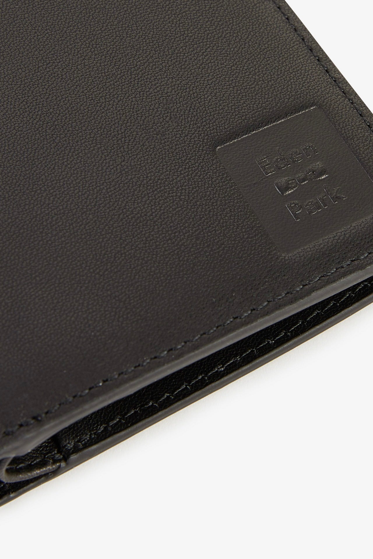 Black leather French-style wallet