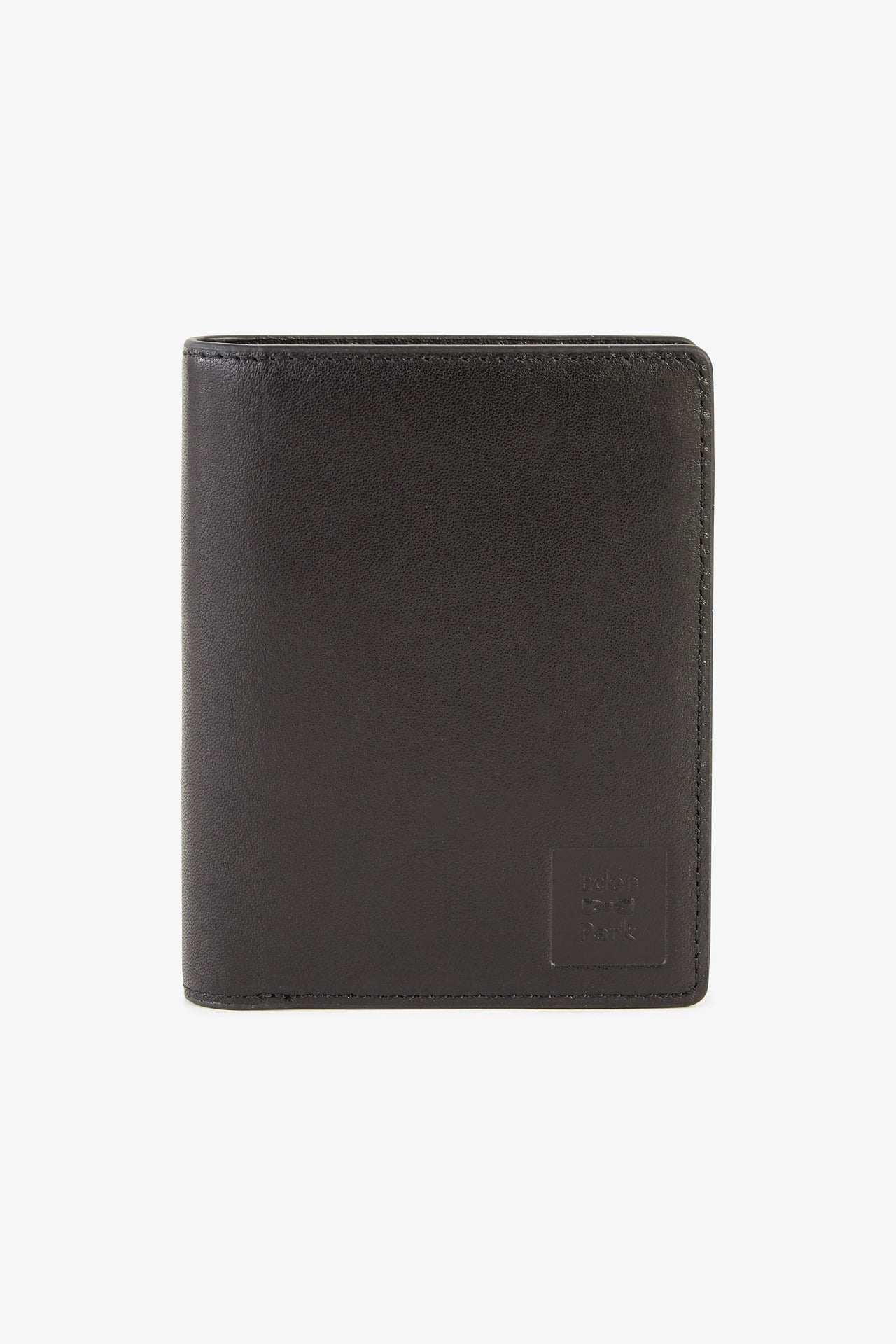 Black leather French-style wallet