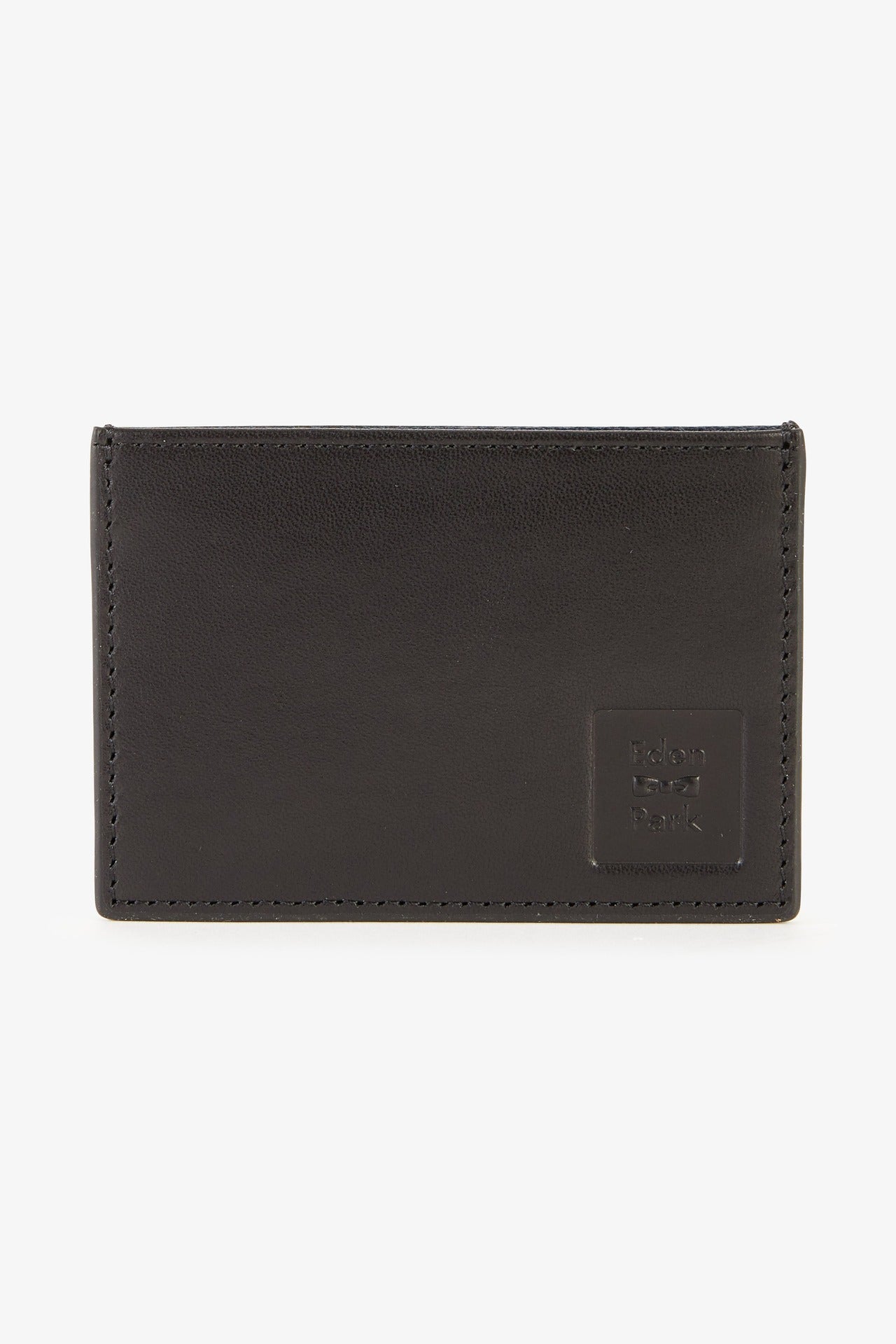 Black leather cardholder