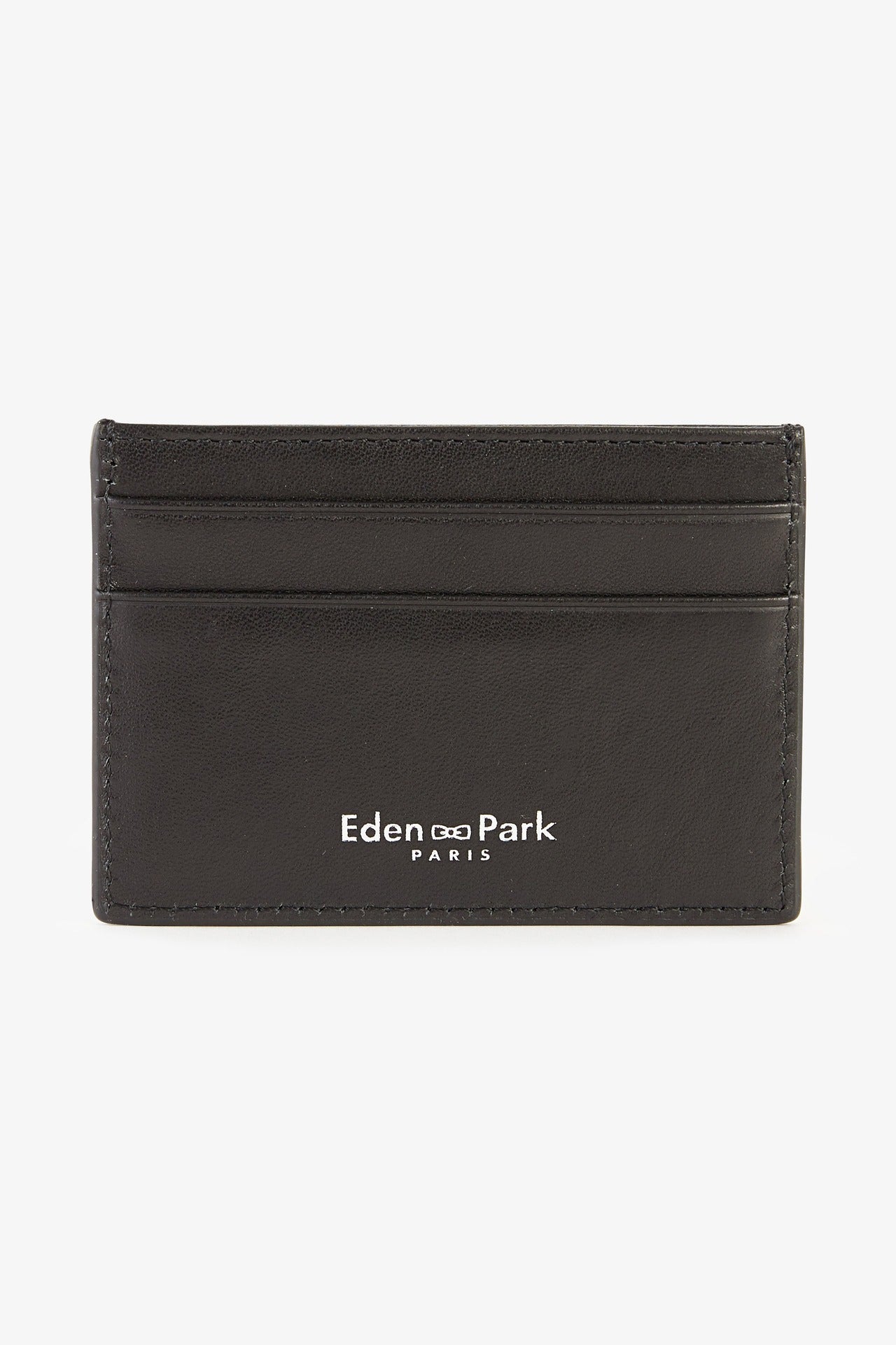 Black leather cardholder