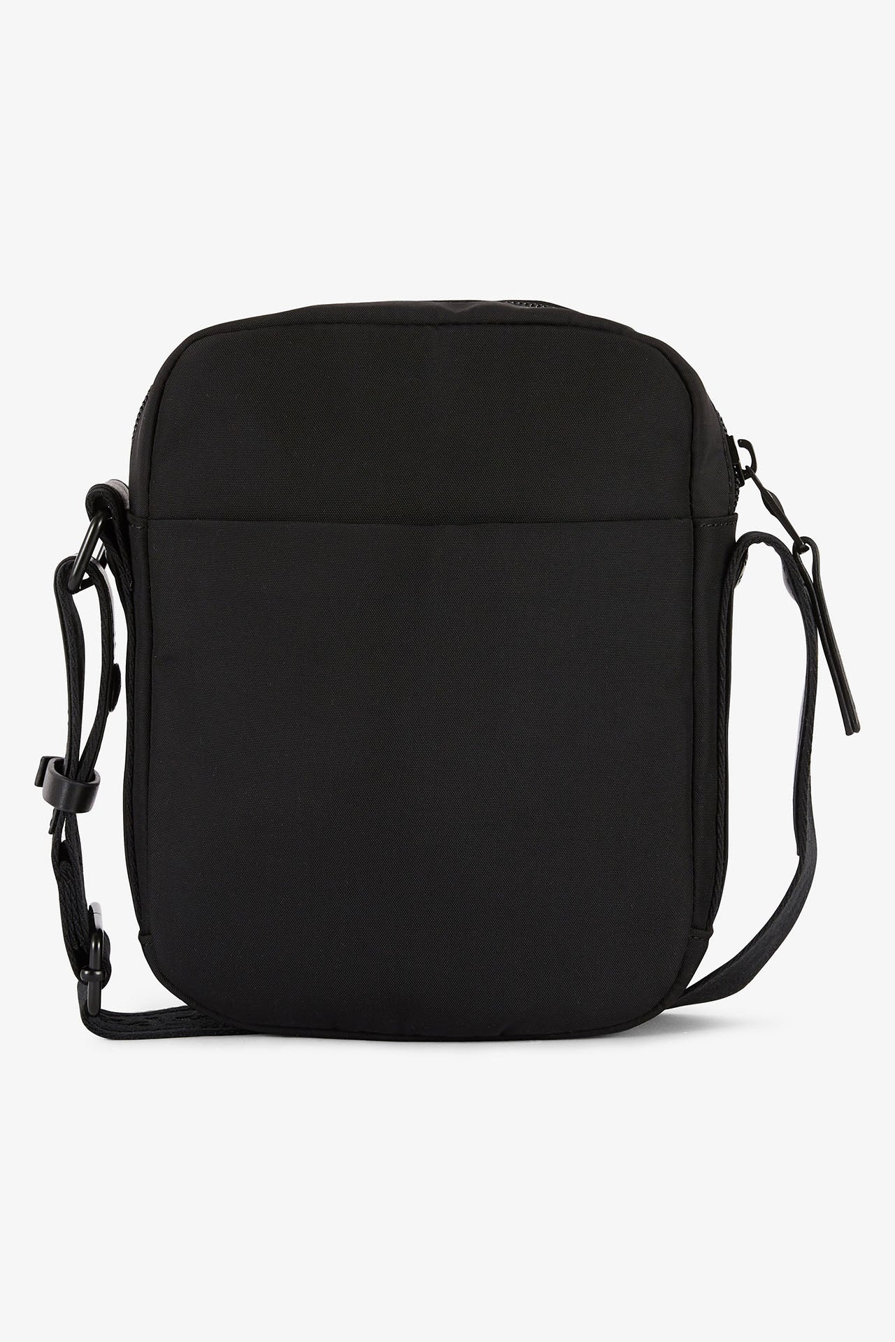 Black plain messenger bag