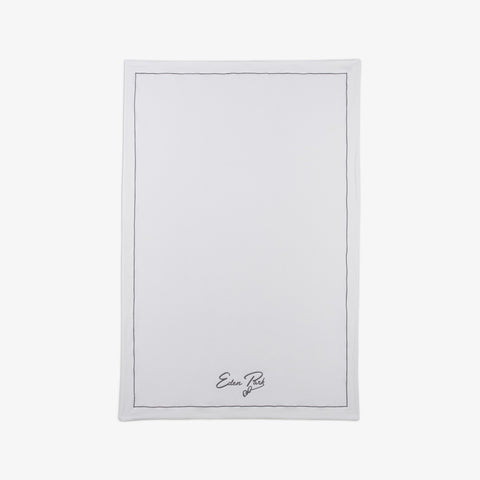 Large bath towel with grey embroidery - Image 3