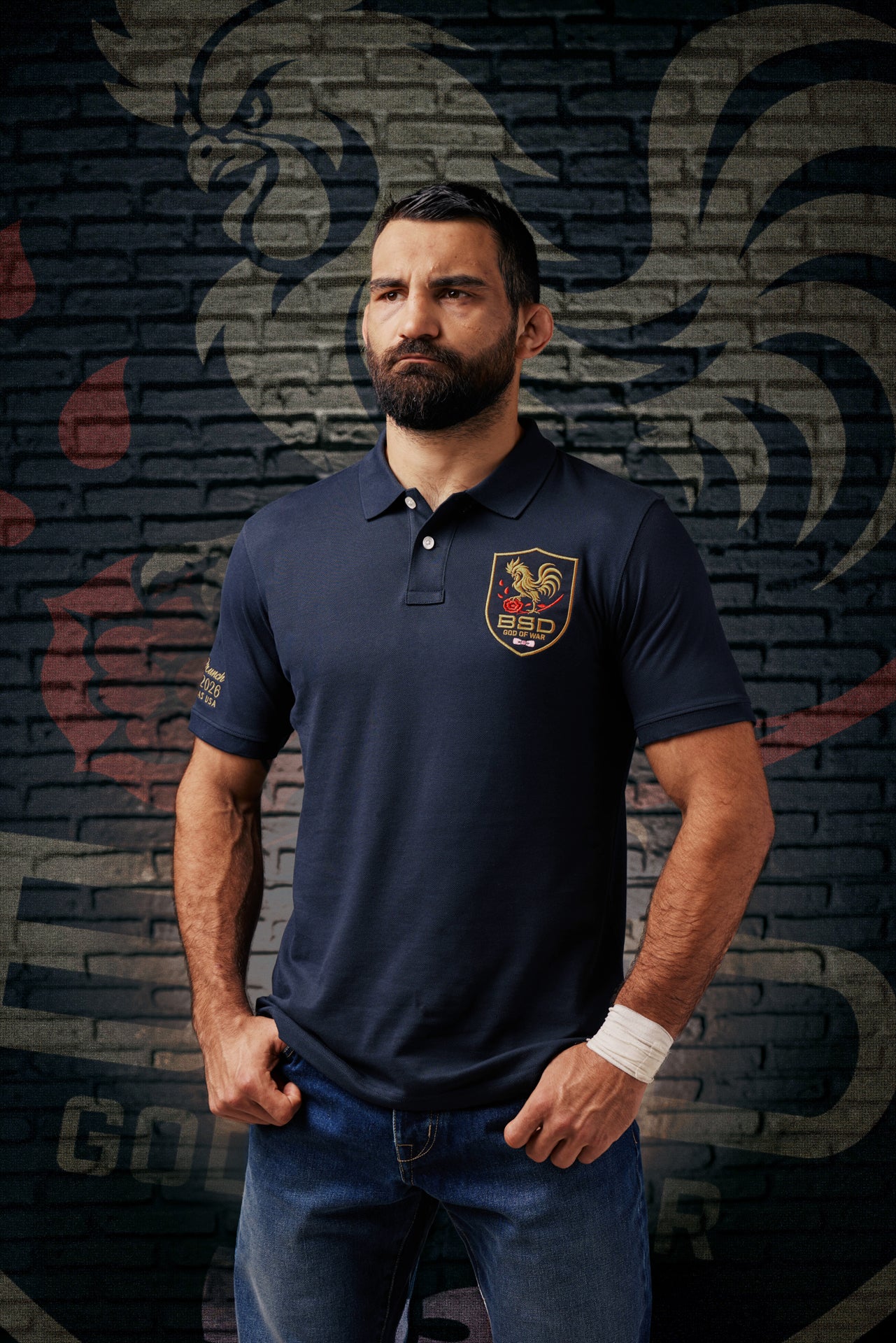 Polo bleu marine en coton pima X Benoît Saint Denis