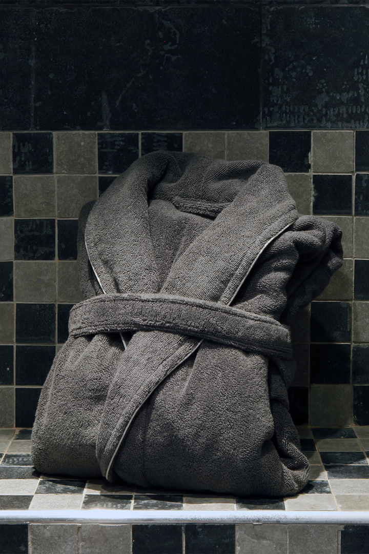 Grey dressing gown