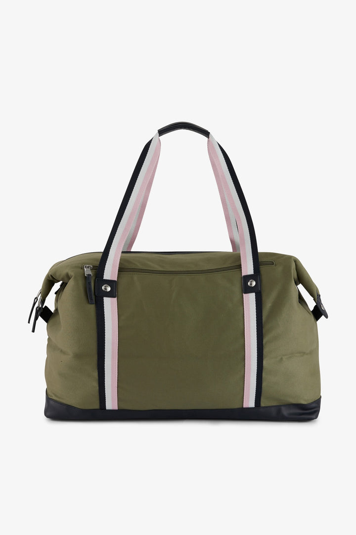 Khaki fabric travel bag