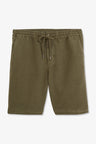 Khaki Bermuda shorts with elasticated waist