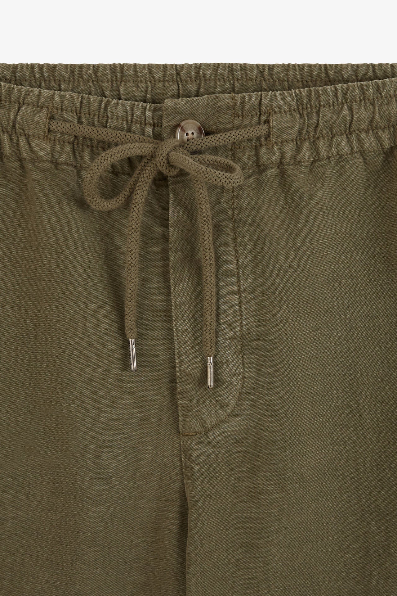 Khaki Bermuda shorts with elasticated waist