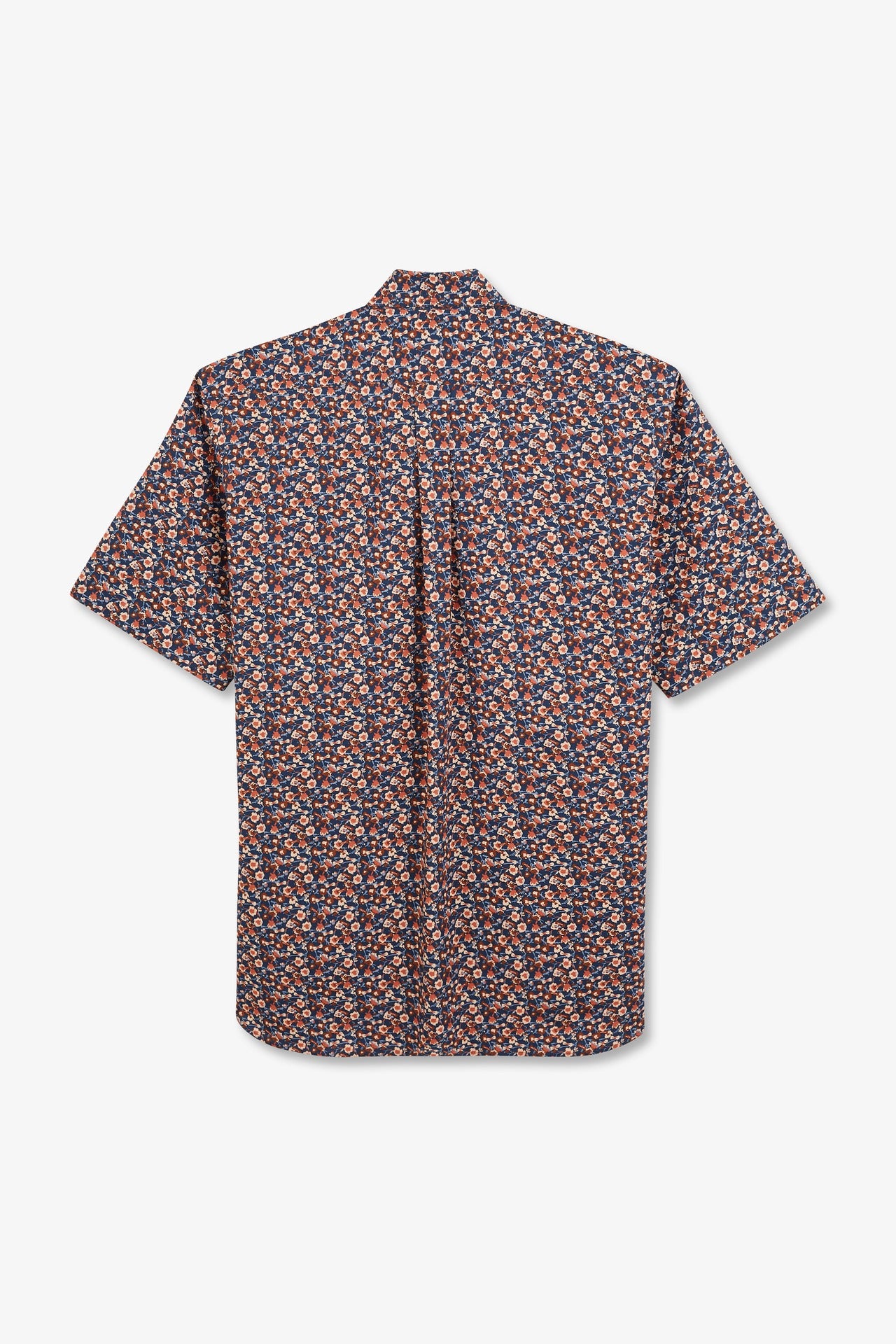 Navy blue shirt with exclusive floral print
