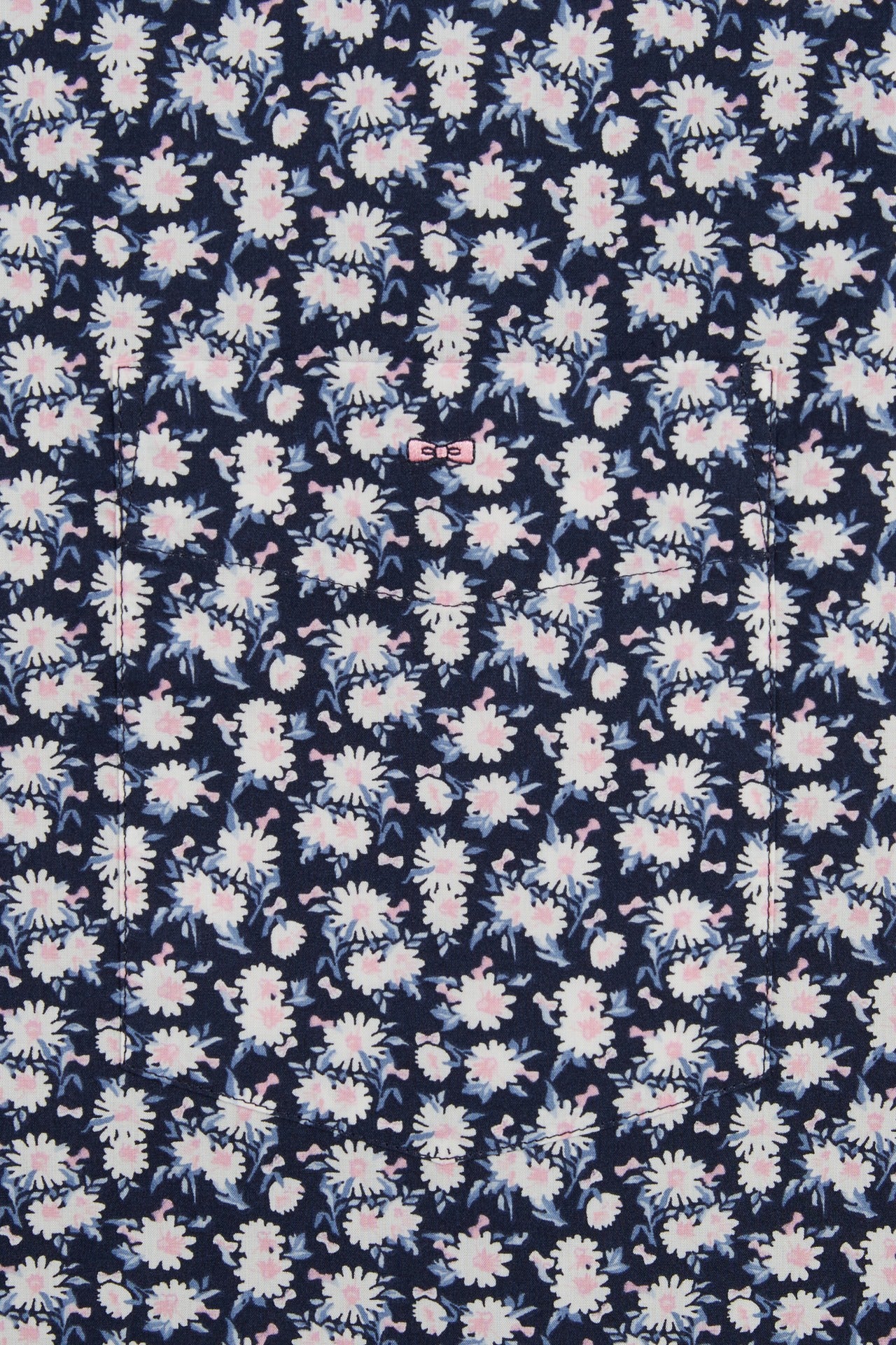 Navy blue shirt with flower print