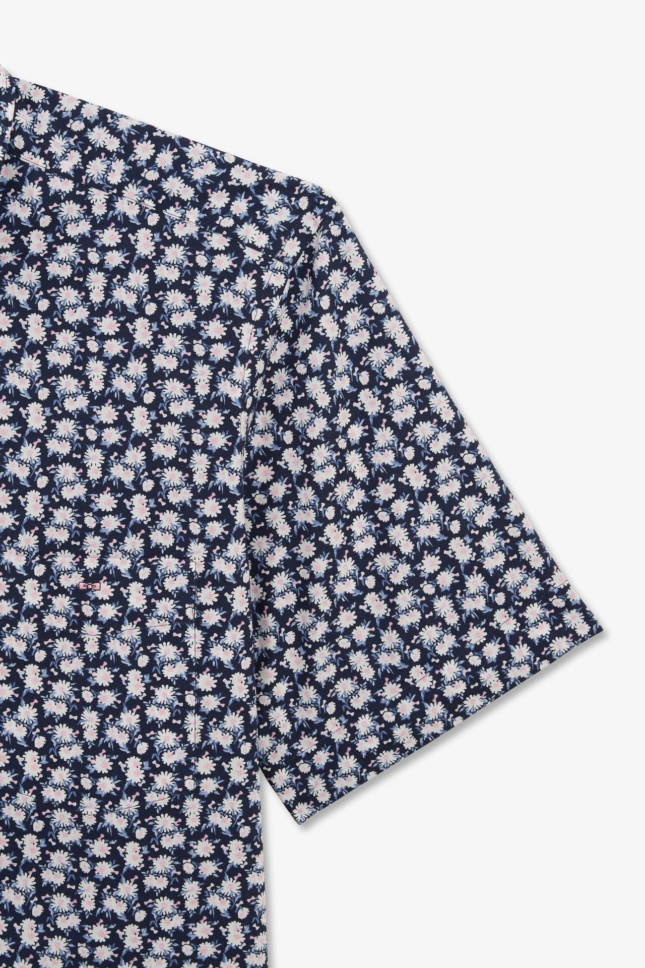 Navy blue shirt with flower print