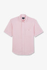 Pink checked cotton dobby shirt