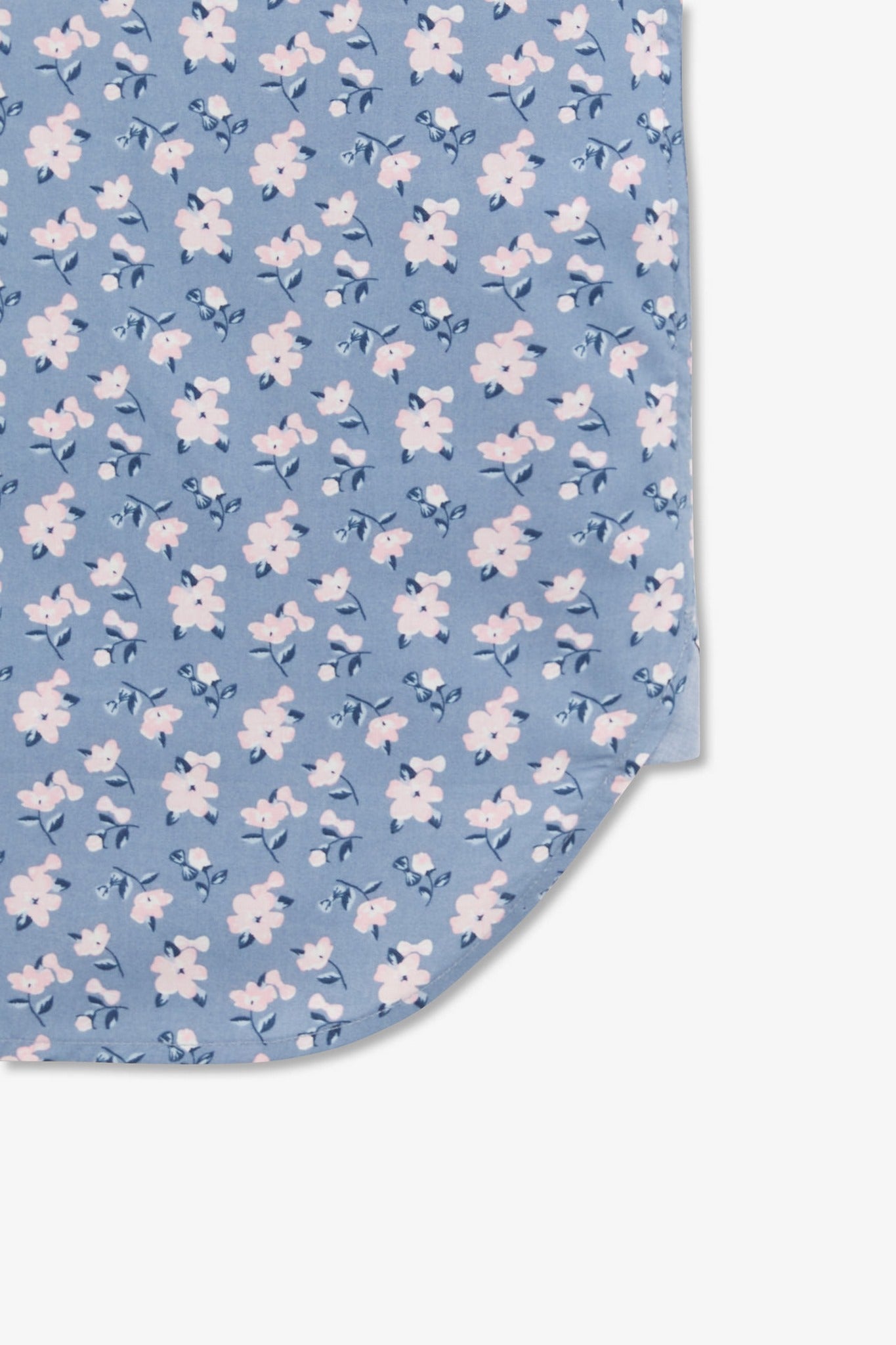 Blue shirt with exclusive floral print