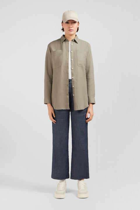 Plain khaki blouse - Image 1