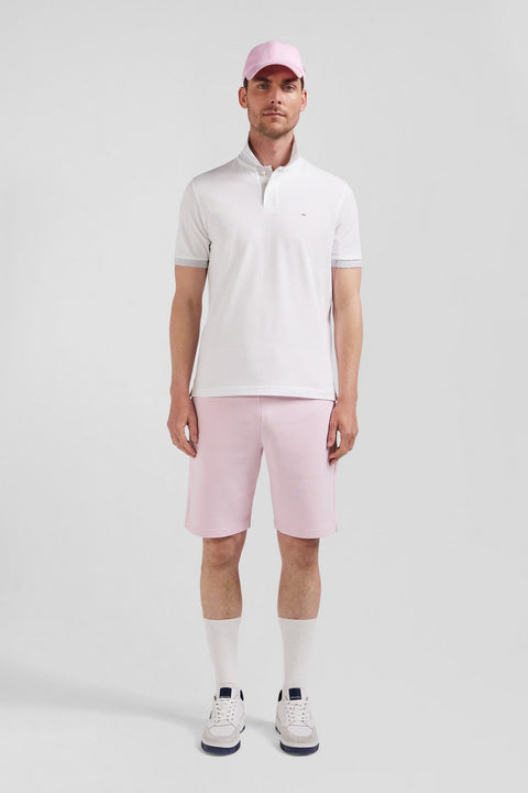 White short-sleeved polo shirt - Image 1