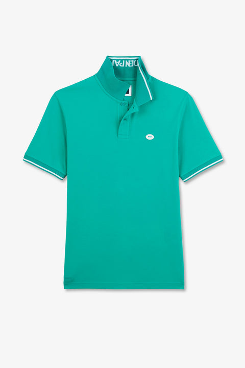 Green short-sleeved polo shirt - Image 2