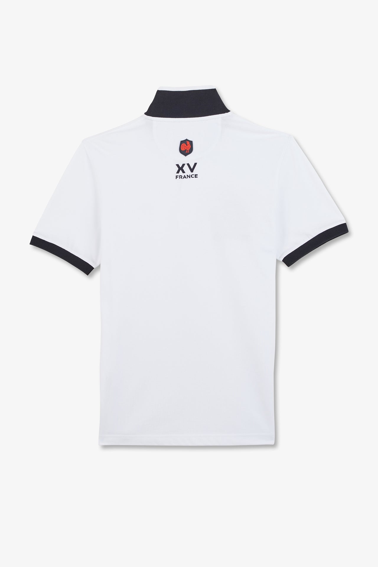White short-sleeved XV de France polo shirt