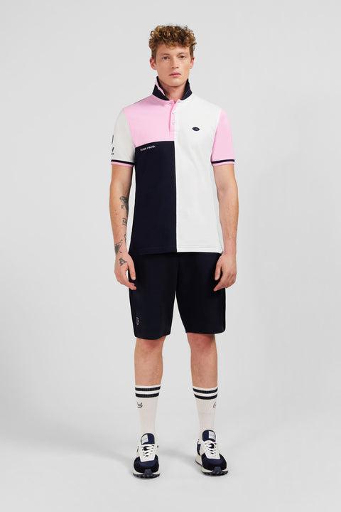 Short-sleeved colour-block XV de France polo shirt - Image 1