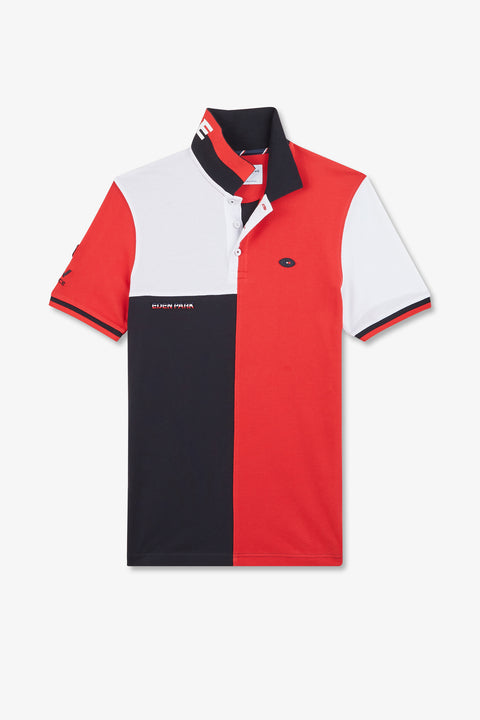 Short-sleeved colour-block XV de France polo shirt - Image 2