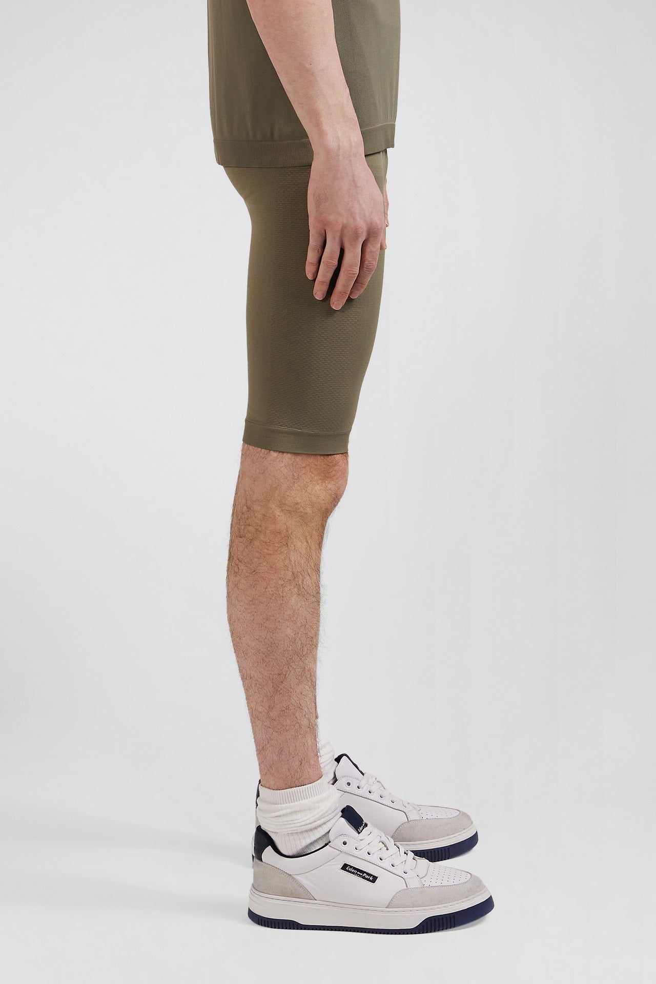 Khaki green stretch sports cycling shorts